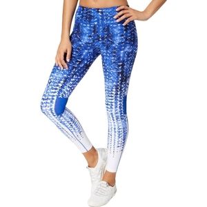 Calvin Klein Blue Patterned Full Length Leggings